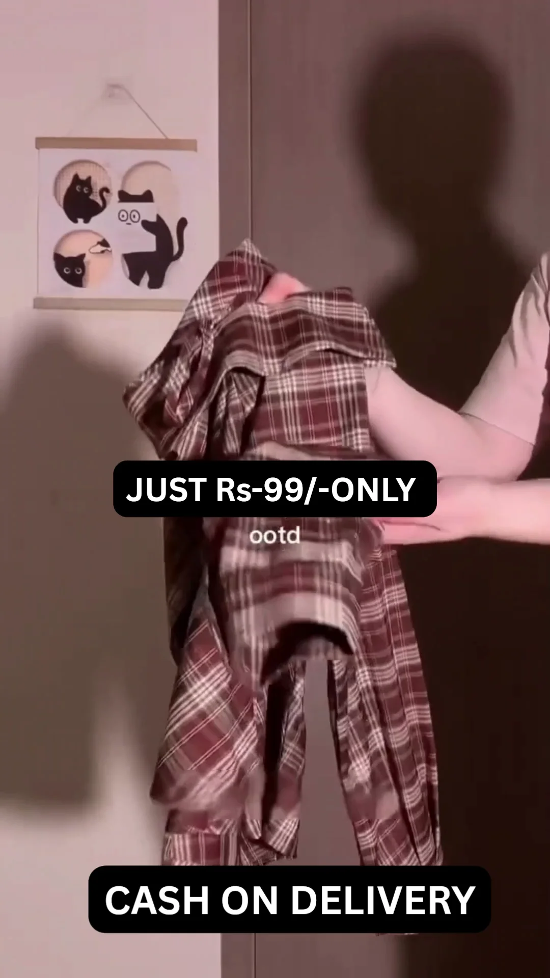 🤎✨ Chic Brown Plaid Shirt & Skirt Co-Ord Set – Trendy Everyday OOTD 💃🖤