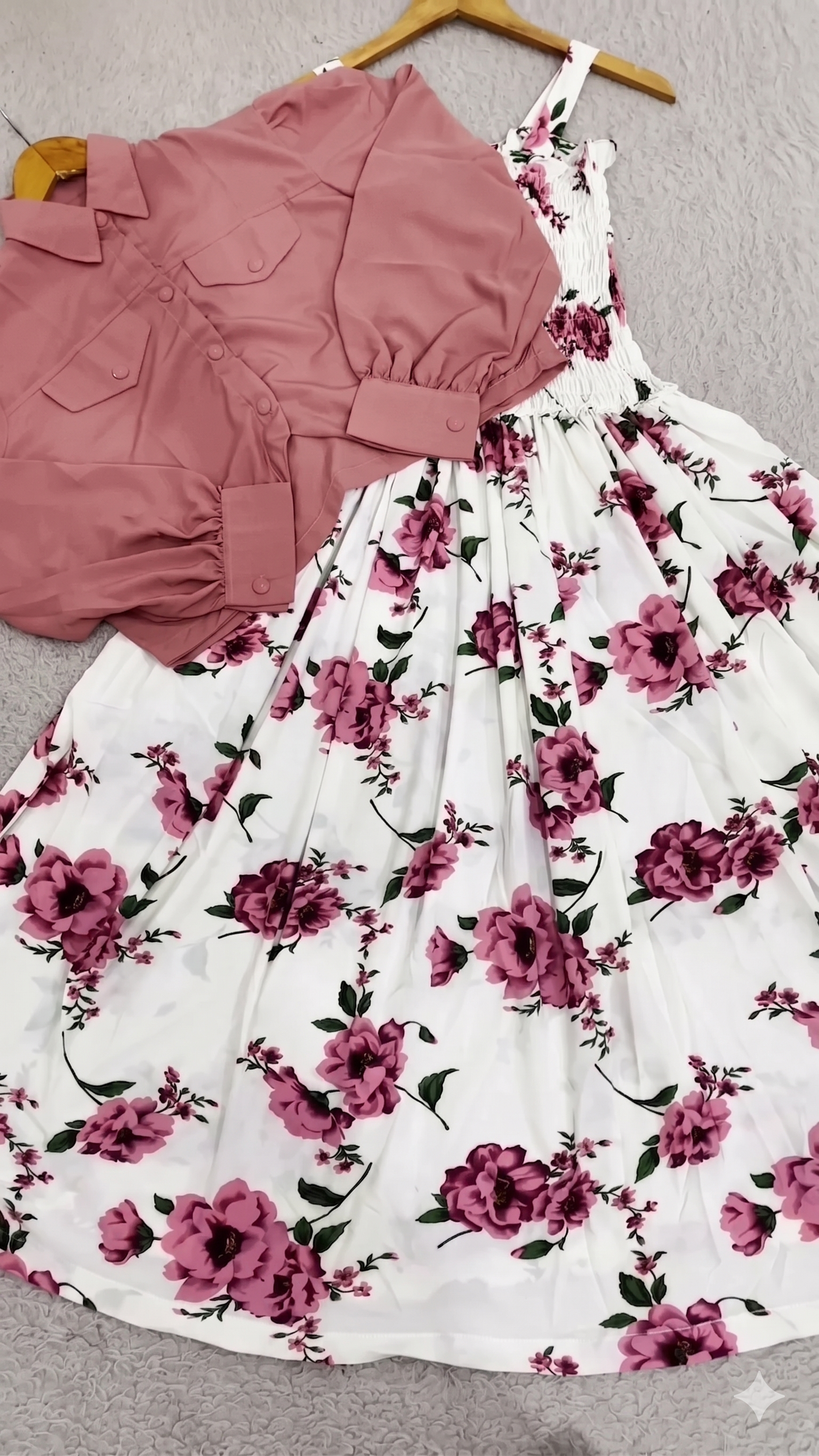 🌸 Blush Bloom Two-Piece Dress Set – Sweet & Stylish Everyday Elegance 💕