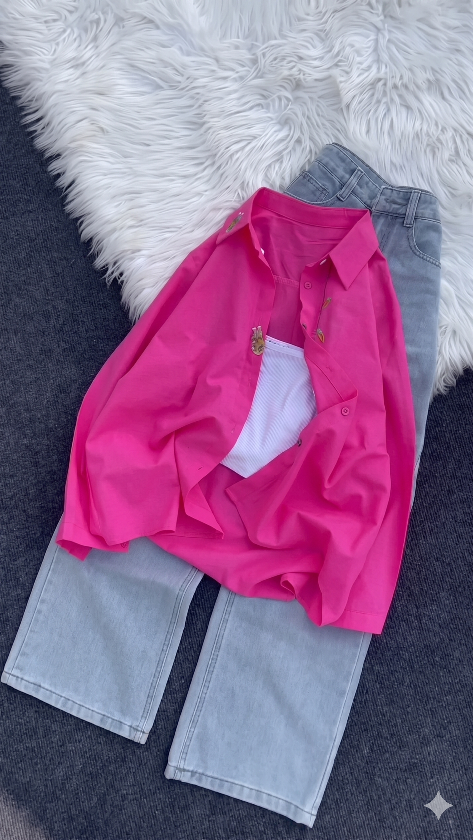 💖 Hot Pink Chic Layered Outfit – Bold, Trendy & Effortlessly Cool ✨👖