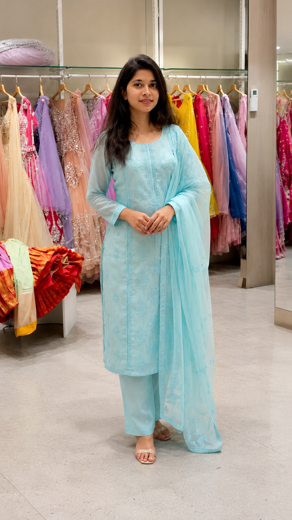 ✨ Mint Breeze Embroidered Suit Set – Soft Elegance Redefined 💚🌿
