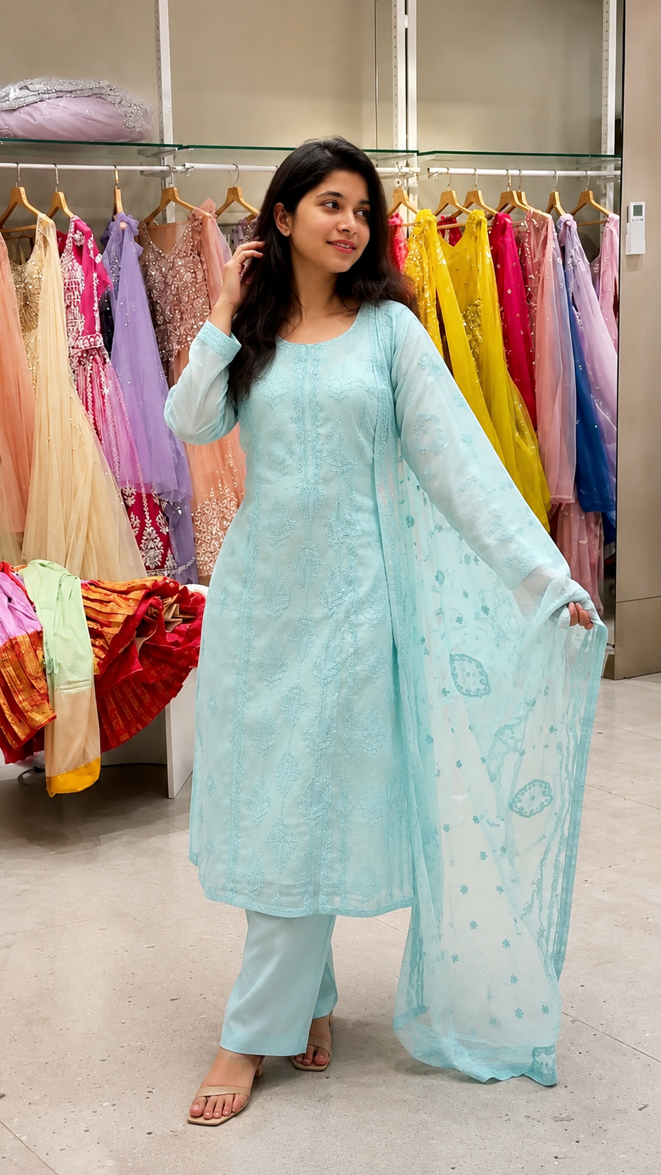 ✨ Mint Breeze Embroidered Suit Set – Soft Elegance Redefined 💚🌿