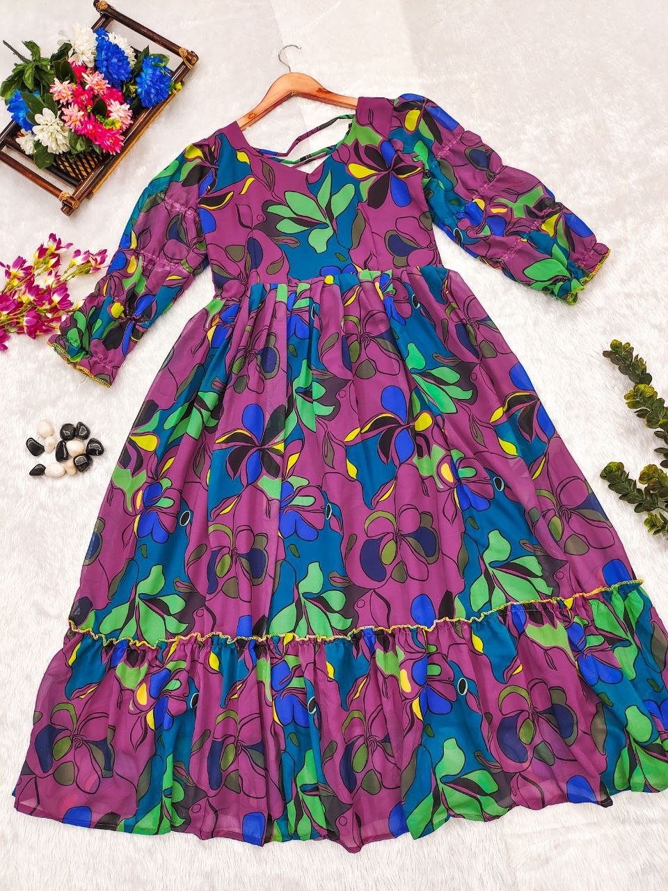 ✨ Grape Wine Georgette Maxi ✨